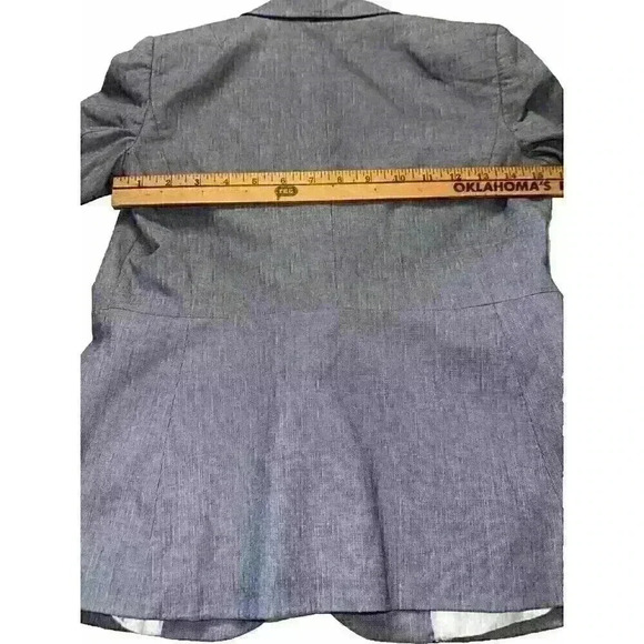 Banana Republic Women's Gray Stretch Blazer Single Button Size 4 - Picture 8 of 10